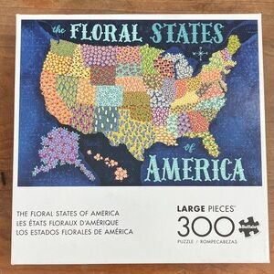 Floral States of America Puzzle - 300 Pieces